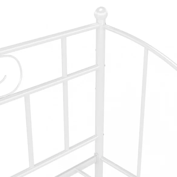 fehér fém kihúzható kanapéágykeret 90 x 200 cm