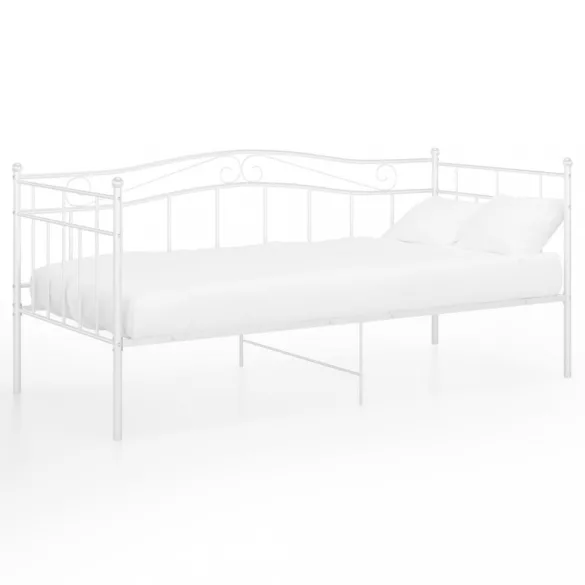 fehér fém kanapéágykeret 90 x 200 cm