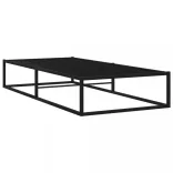 fekete fém ágykeret 100 x 200 cm