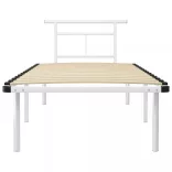 fehér fém ágykeret 90 x 200 cm