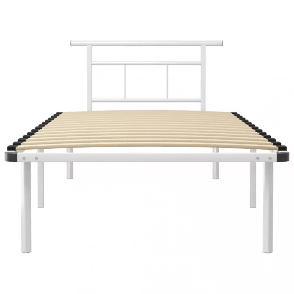 fehér fém ágykeret 100 x 200 cm