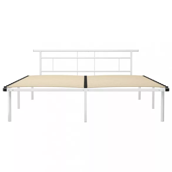 fehér fém ágykeret 200 x 200 cm