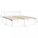 fehér fém ágykeret 200 x 200 cm