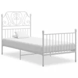 fehér fém ágykeret 90 x 200 cm
