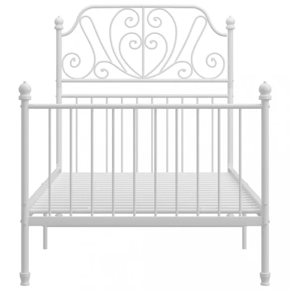 fehér fém ágykeret 90 x 200 cm