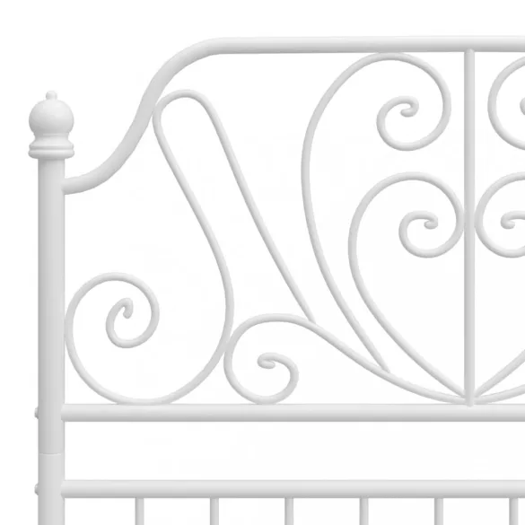 fehér fém ágykeret 90 x 200 cm