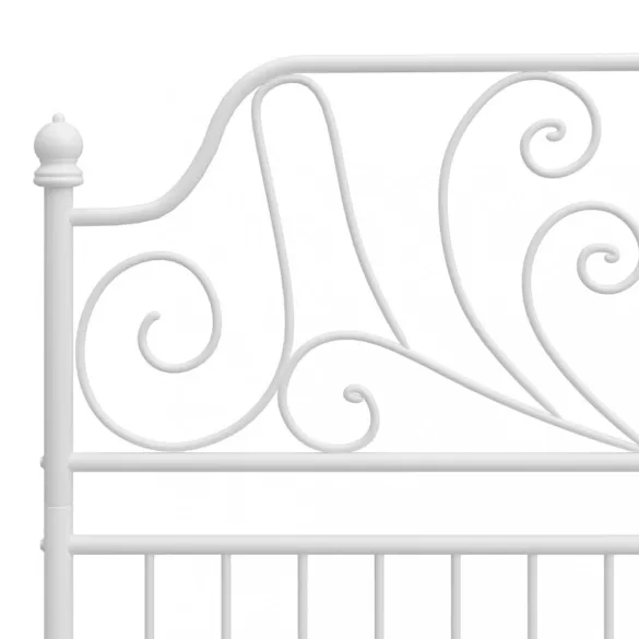 fehér fém ágykeret 120 x 200 cm