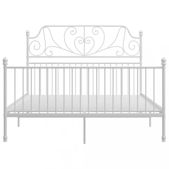 fehér fém ágykeret 140 x 200 cm