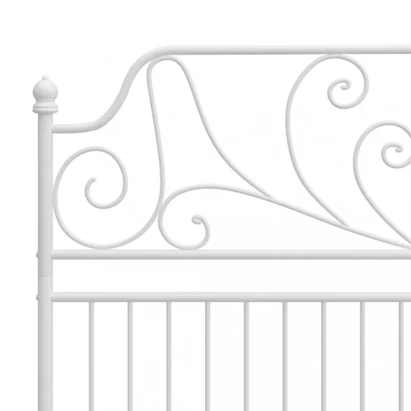 fehér fém ágykeret 140 x 200 cm