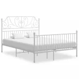 fehér fém ágykeret 160 x 200 cm