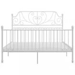 fehér fém ágykeret 160 x 200 cm