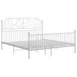 fehér fém ágykeret 180 x 200 cm