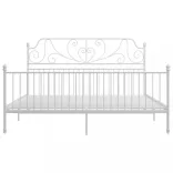 fehér fém ágykeret 180 x 200 cm