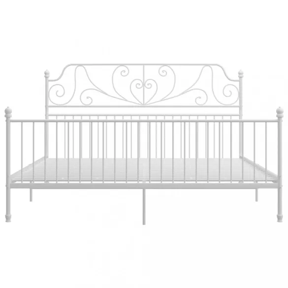 fehér fém ágykeret 180 x 200 cm