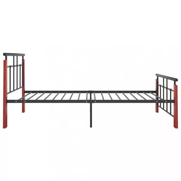 fém és tömör tölgyfa ágykeret 90 x 200 cm