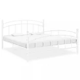 fehér fém ágykeret 160 x 200 cm