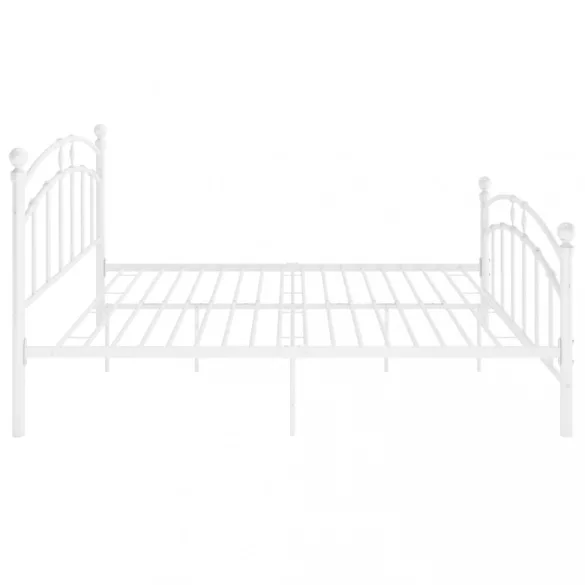 fehér fém ágykeret 160 x 200 cm