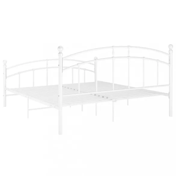 fehér fém ágykeret 160 x 200 cm