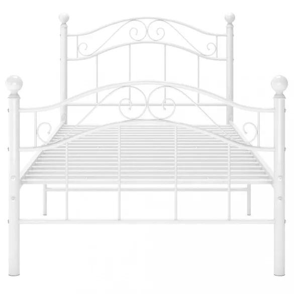fehér fém ágykeret 90 x 200 cm