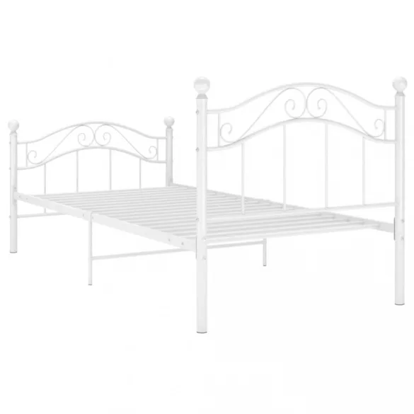 fehér fém ágykeret 90 x 200 cm
