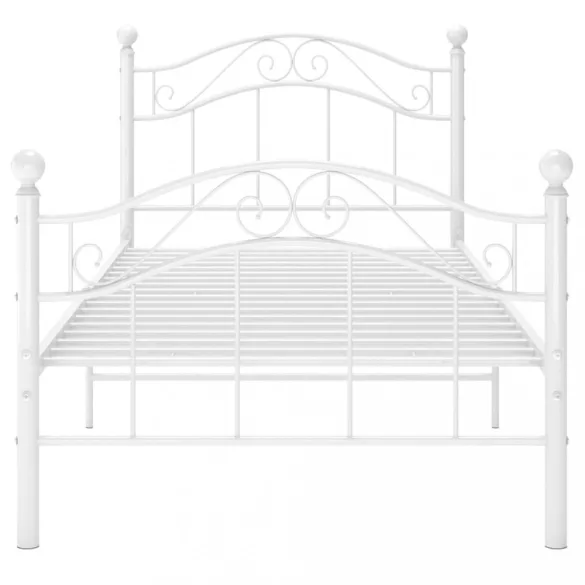 fehér fém ágykeret 100 x 200 cm