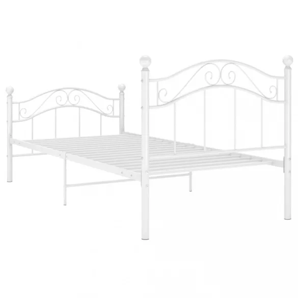 fehér fém ágykeret 100 x 200 cm