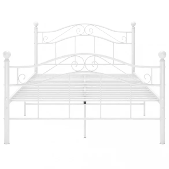 fehér fém ágykeret 120 x 200 cm