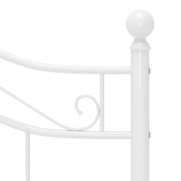 fehér fém ágykeret 120 x 200 cm