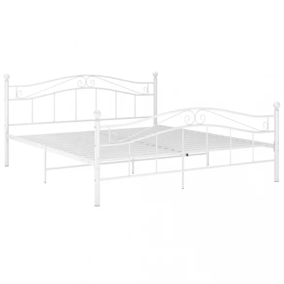 fehér fém ágykeret 140 x 200 cm