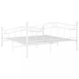 fehér fém ágykeret 140 x 200 cm