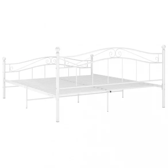 fehér fém ágykeret 160 x 200 cm