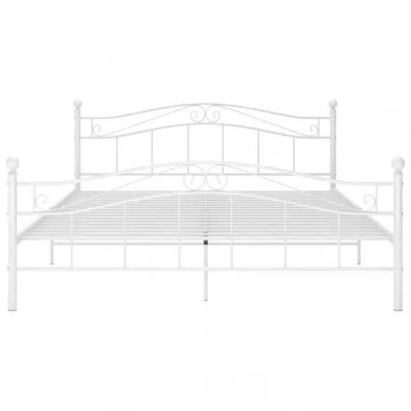 fehér fém ágykeret 200 x 200 cm