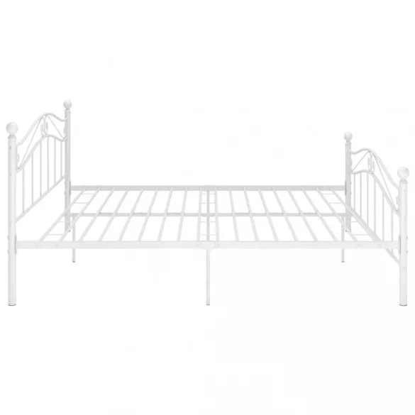 fehér fém ágykeret 200 x 200 cm