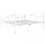 fehér fém ágykeret 200 x 200 cm