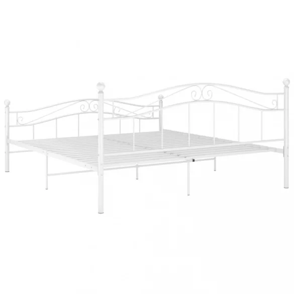 fehér fém ágykeret 200 x 200 cm