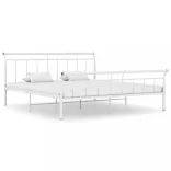 fehér fém ágykeret 160 x 200 cm