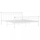 fehér fém ágykeret 160 x 200 cm