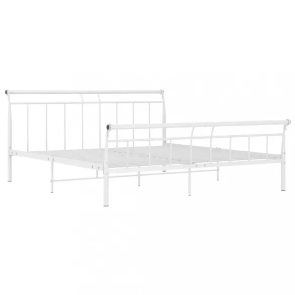 fehér fém ágykeret 160 x 200 cm