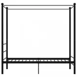 fekete fém baldachinos ágykeret 90 x 200 cm