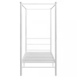 fehér fém baldachinos ágykeret 90 x 200 cm