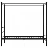 fekete fém baldachinos ágykeret 100 x 200 cm