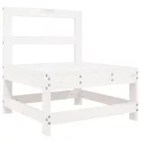 8 részes fehér tömör fenyőfa kerti kanapészett