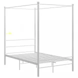 fehér fém baldachinos ágykeret 120 x 200 cm