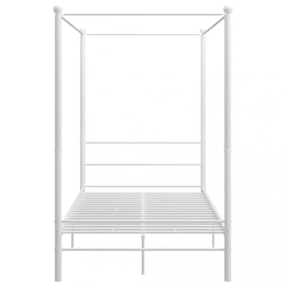 fehér fém baldachinos ágykeret 120 x 200 cm