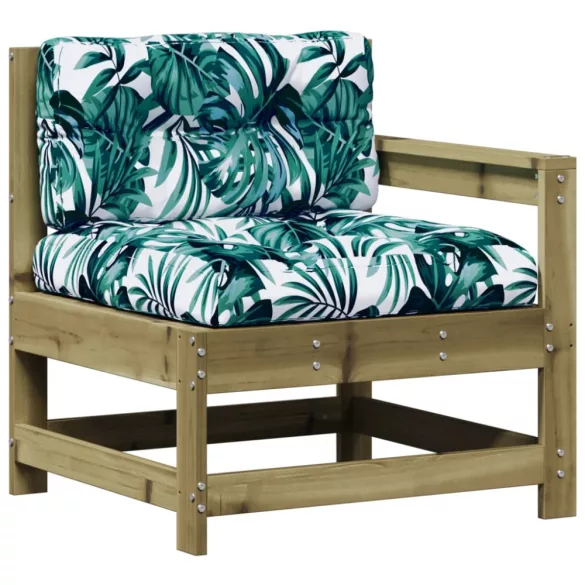 8 részes impregnált fenyőfa kerti ülőgarnitúra párnával