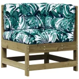 8 részes impregnált fenyőfa kerti ülőgarnitúra párnával