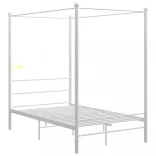 fehér fém baldachinos ágykeret 140 x 200 cm