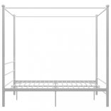 fehér fém baldachinos ágykeret 160 x 200 cm