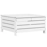 fehér 3 részes tömör fenyőfa kerti kanapészett