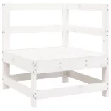 fehér 3 részes tömör fenyőfa kerti kanapészett